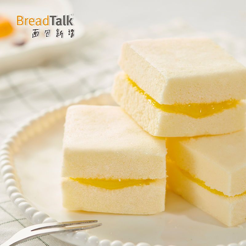 面包新语海盐芝士蒸蛋糕1000g夹心千层蛋糕早餐食品零食面包整箱