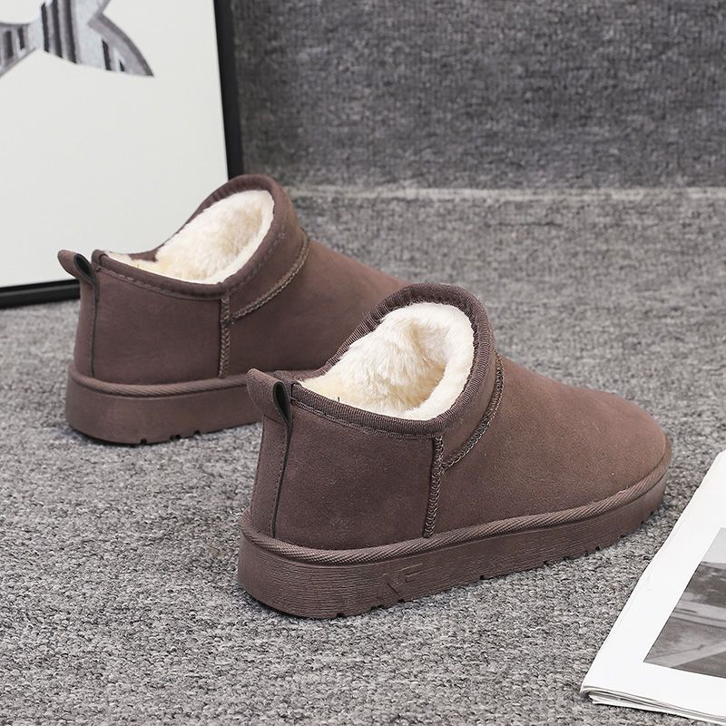 Internet celebrity short boots 2023 new versatile winter thickened and velvet Northeast bias short-tube warm cotton shoes snow boots for women