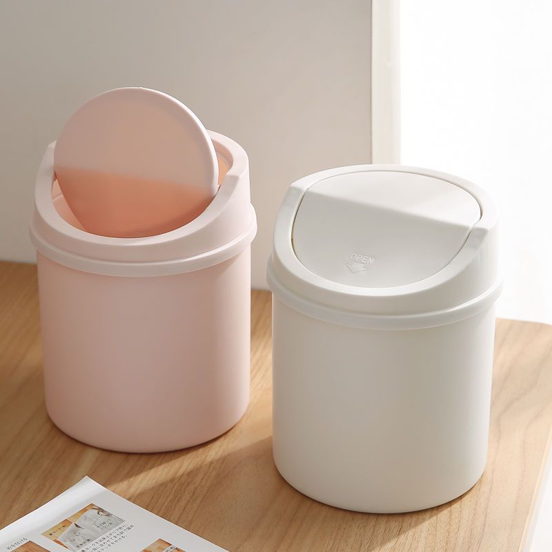 Desktop trash can table mini dormitory with student personal bed cute small household storage bin trash box