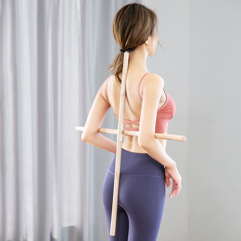 Body stick hunchback correction stick yoga shoulder open back stick beautiful back stick model standing posture training artifact body correction