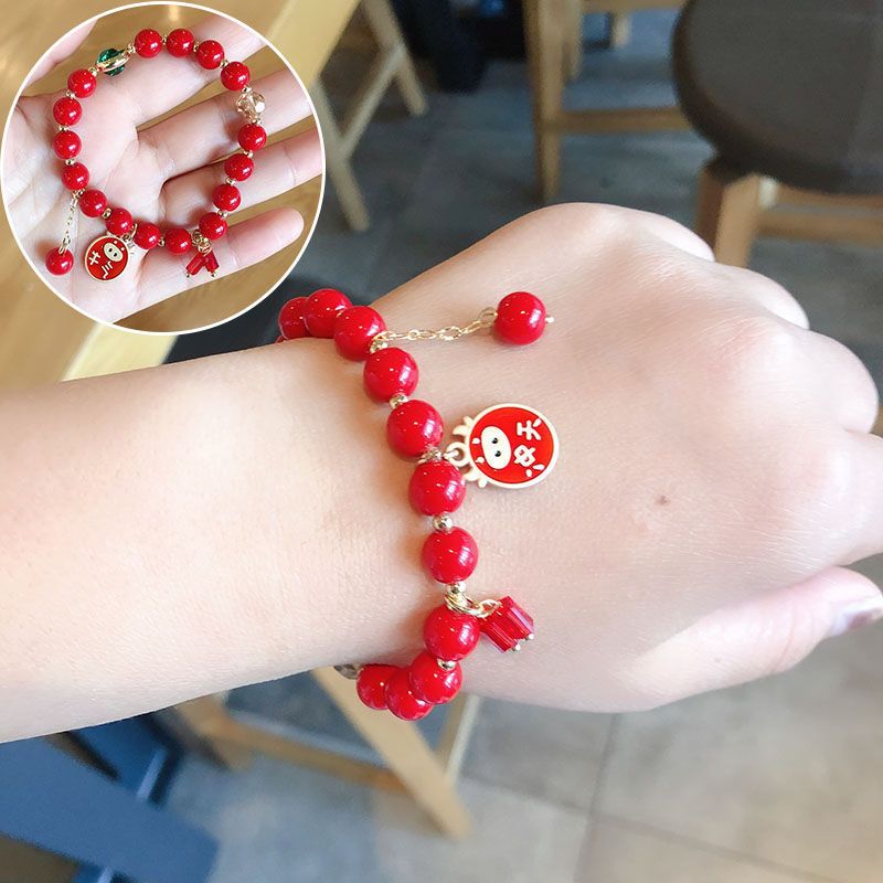 New fashion red cinnabar bracelet for women in 2021