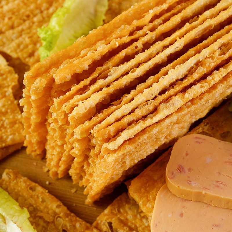 山东杂粮煎饼薄脆脆饼商用煎饼果子薄脆皮商用香酥煎饼脆饼麻叶拼团中