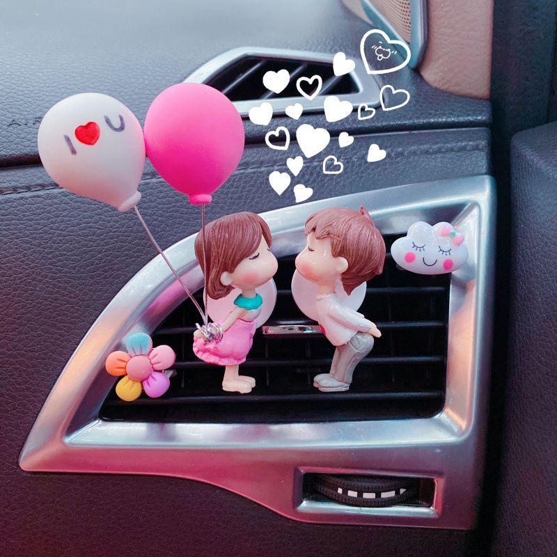 Creative car air outlet air conditioning decorative clip car lovely water fragrance car accessories lovers fragrance accessories