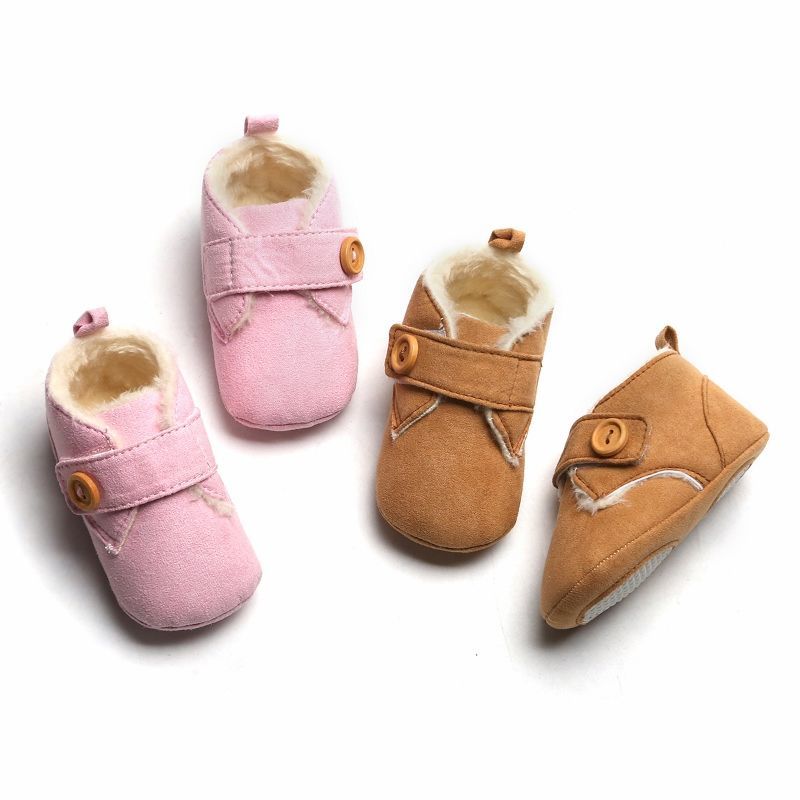 冬季婴儿鞋保暖防滑学步鞋室内步前鞋胶底鞋宝宝鞋0-1岁新生儿鞋