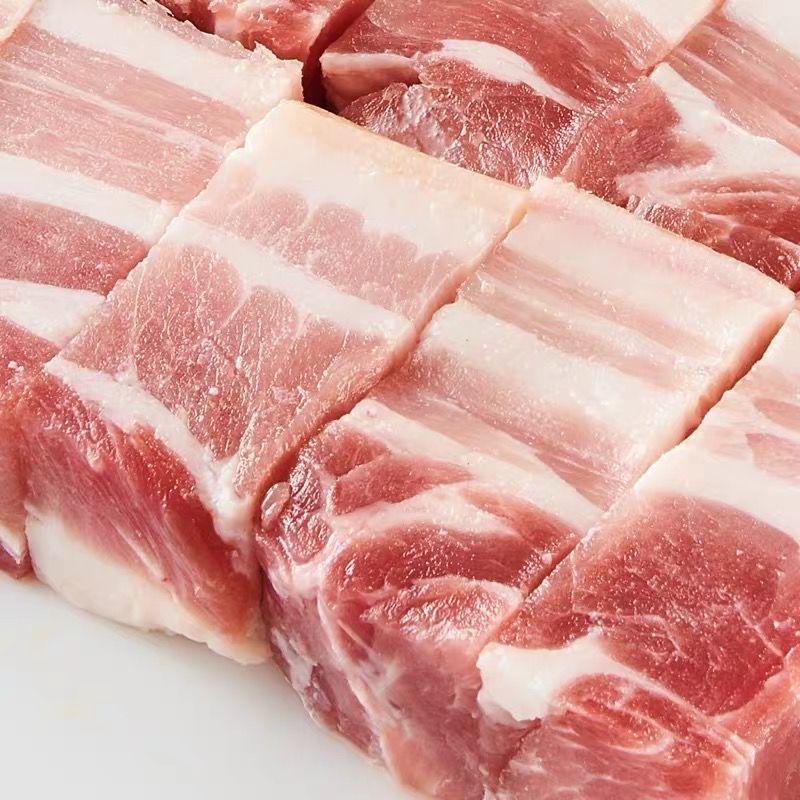 新鲜农家生猪肉带皮五花肉块批发免切无毛原切肥瘦红烧肉肉块食材