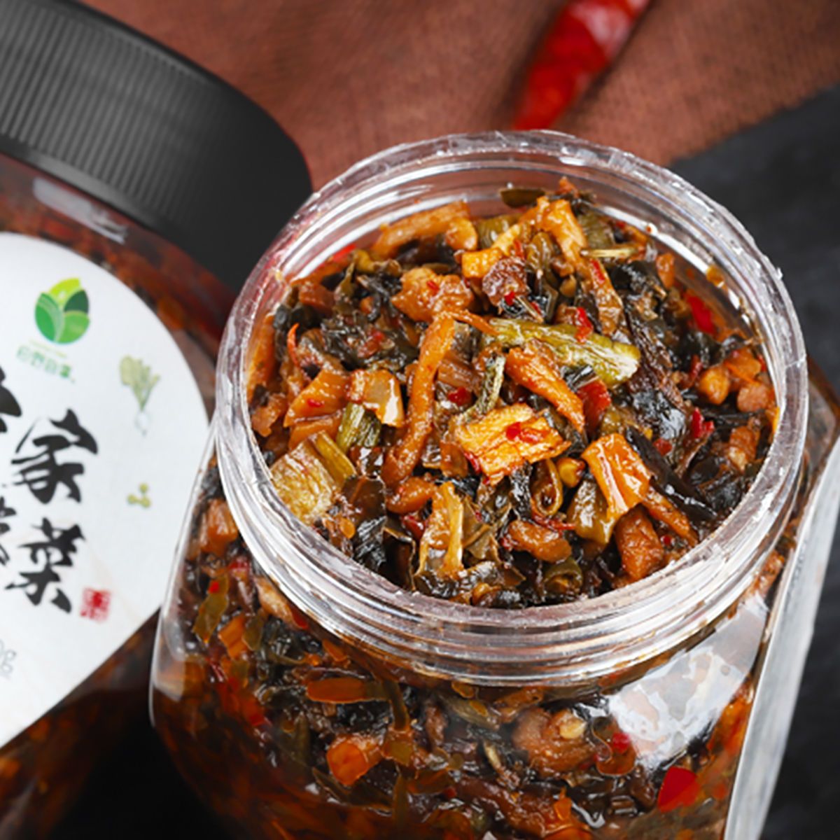 田野故事农家外婆菜湘西特产咸菜香辣酱菜下饭瓶装450g