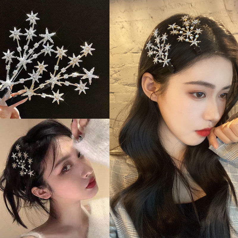 New star hairpin star hairpin Korean girl hairpin headdress edge clip side top clip