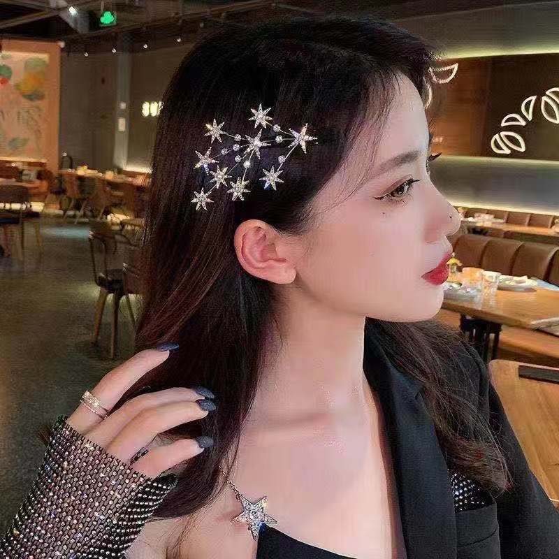 New star hairpin star hairpin Korean girl hairpin headdress edge clip side top clip