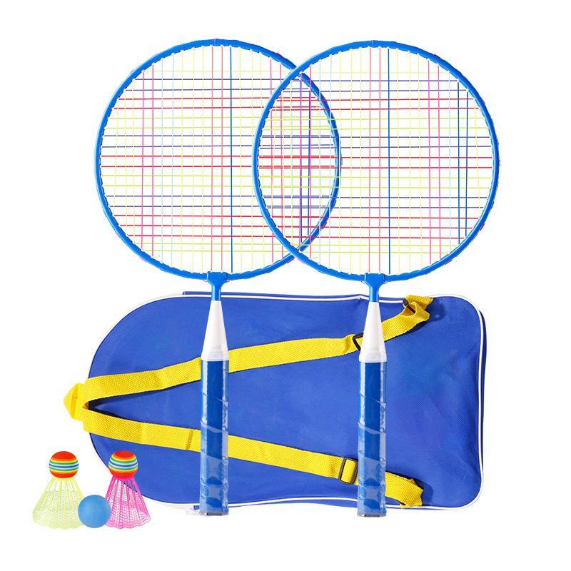 儿童羽毛球拍2只装玩具宝宝3-12岁幼儿园小学生初学业余套装