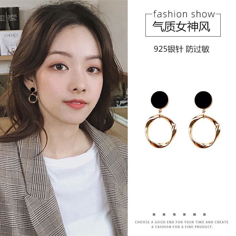88588-耳钉冷淡风气质高级感女2021新款ins风轻奢耳饰百搭925银针耳环-详情图