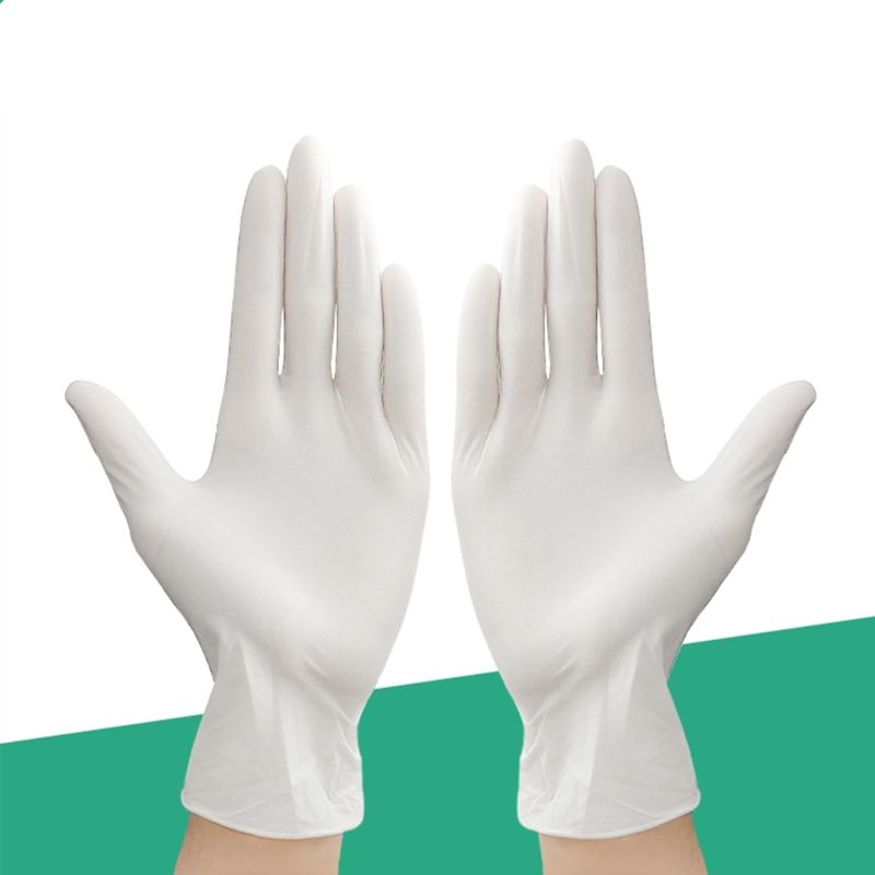 New disposable gloves PVC nitrile go out protection food grade health transparent blue latex wear resistant household