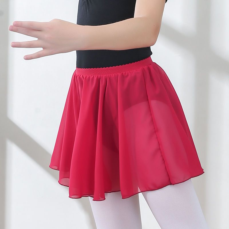 Children's dance clothes girls chiffon skirt girl skirt practice ballet apron white skirt dance skirt