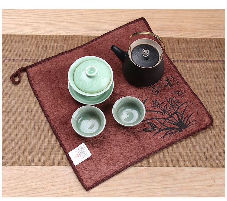 茶巾茶垫茶具配件茶几毛巾茶桌布加厚吸水茶杯垫茶席茶台专用抹布