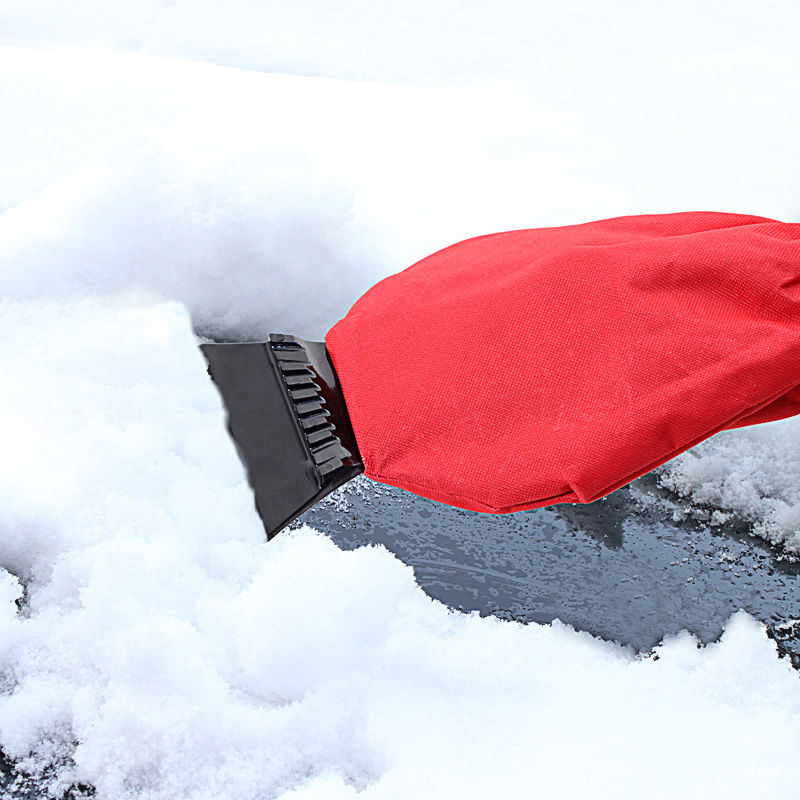 汽车雪铲铲冰工具多功能保暖加绒手套冰铲刮雪板玻璃除霜扫雪神器