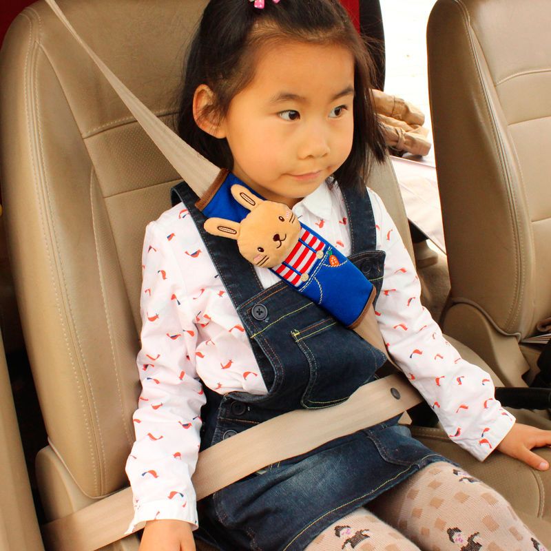 汽车儿童安全带护肩套防勒脖保护套软限位器安全座椅卡通毛绒四季