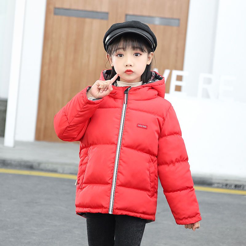New style children's down padded jacket, children's double-sided wear, boys and girls, thickened Korean version of winter clothes, cotton-padded jacket, children's clothing jacket