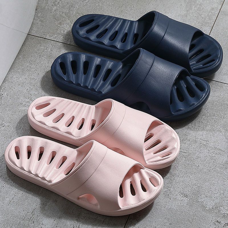 浴室拖鞋女洗澡情侣家用室内防滑防臭速干卫生间漏水镂空夏日系男-领