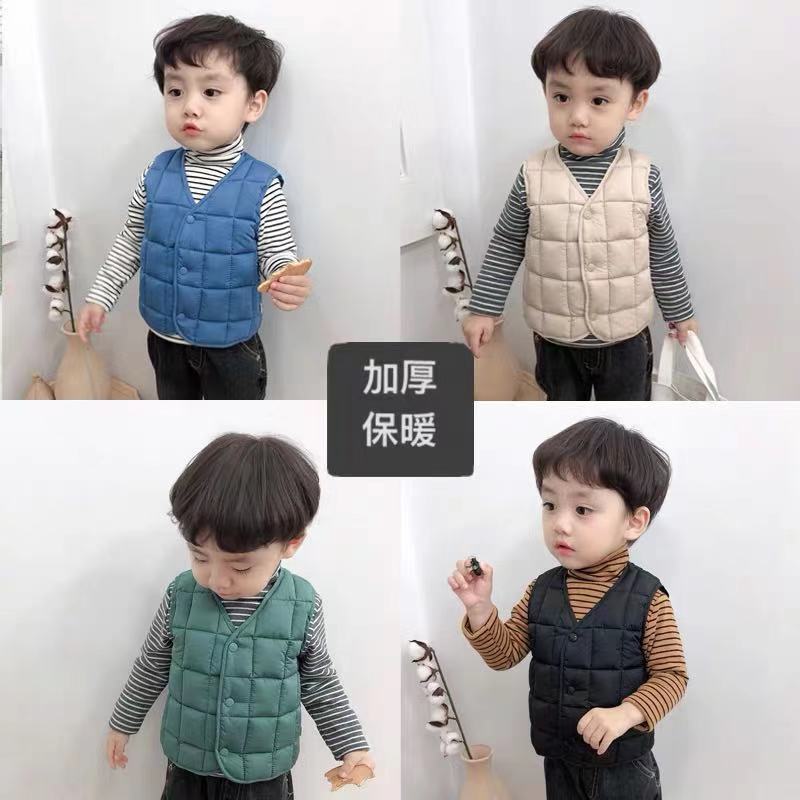 Boys' autumn and winter cotton vest new children's thickened cotton clothes baby vest
