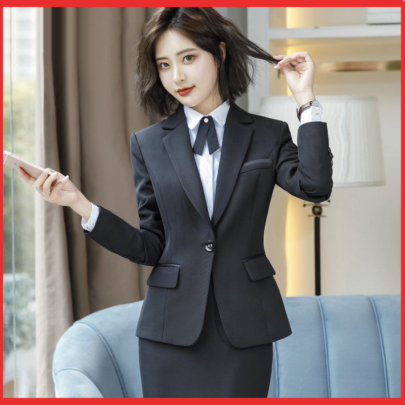 职业女装套装气质西装马甲女正装西服外套大码秋冬酒店面试工作服