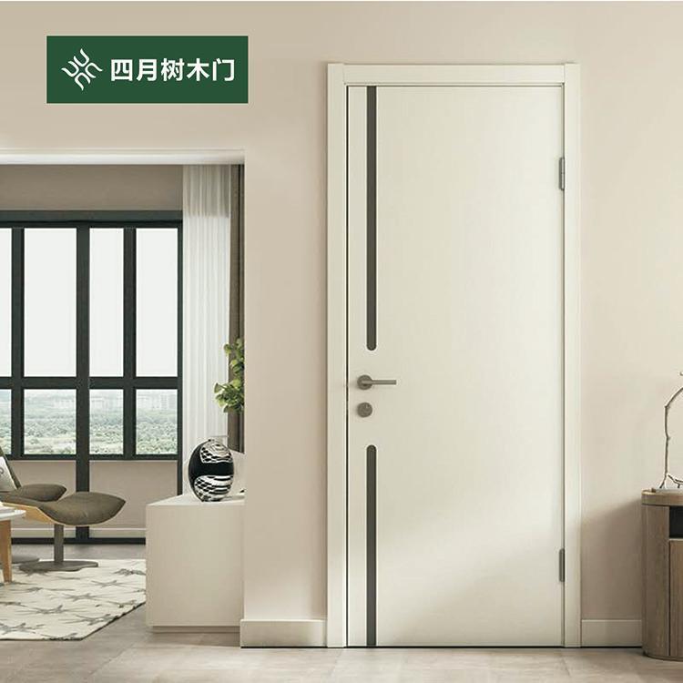 四月树木门实木复合门卧室门室内门烤漆门厂家直销图案颜色定制