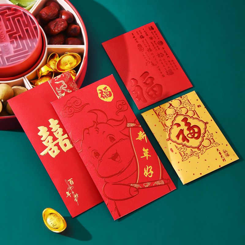 The year of the ox red envelope  New Year's profit is the new year's eve of the Spring Festival, the size of the general creative personality red envelope wholesale