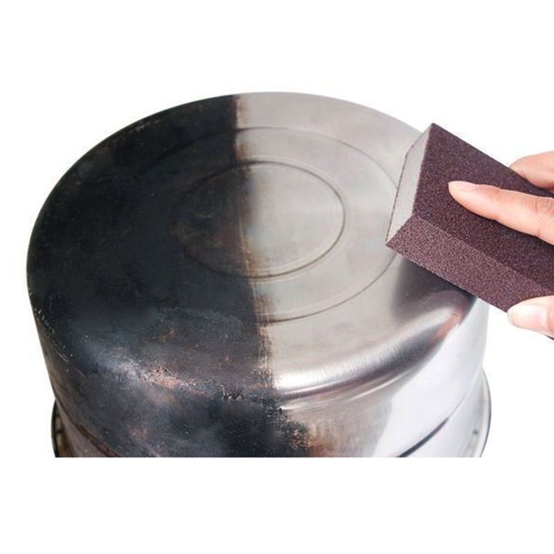 金刚砂魔力擦锅底清洁除垢海绵刷锅神器擦去铁锈污渍纳米百洁布