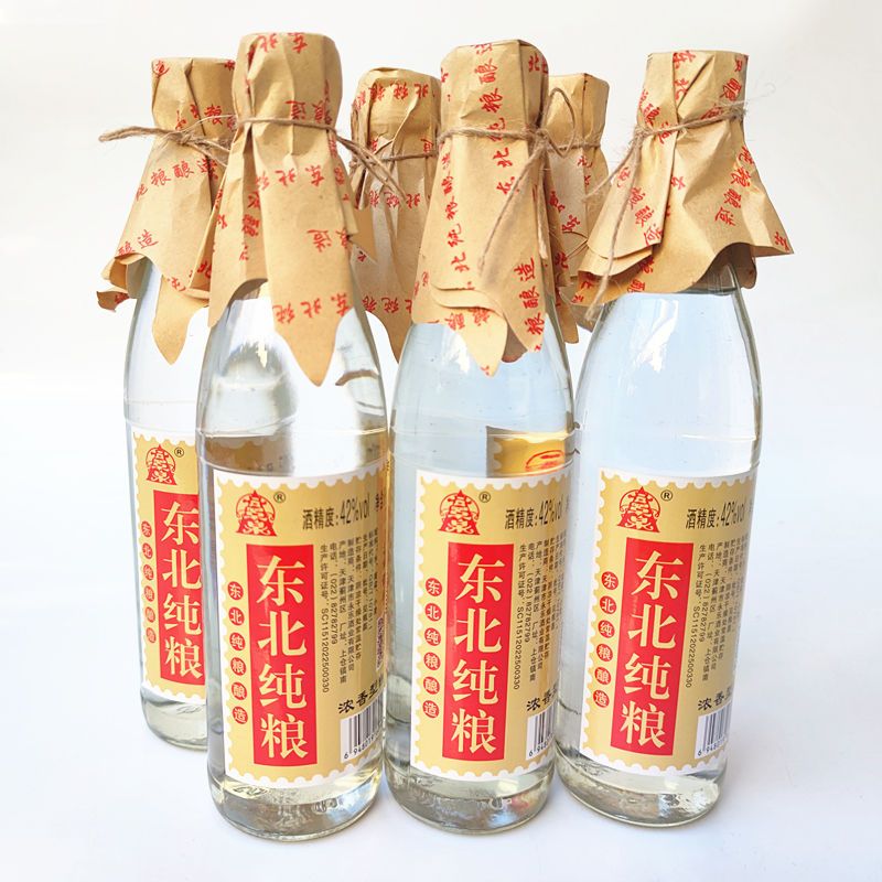 东北纯粮42度500ml*6瓶浓香型白酒纯粮食酿造东北高粱酒固态发酵