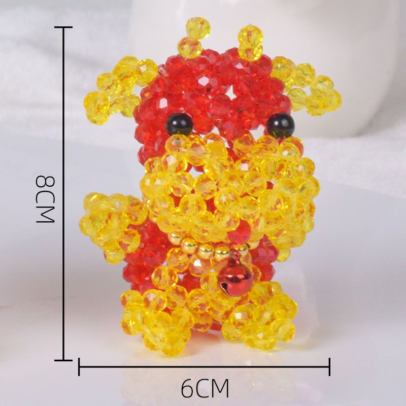 手工diy串珠材料包水晶福牛摆件汽车摆设家居客厅散珠制作