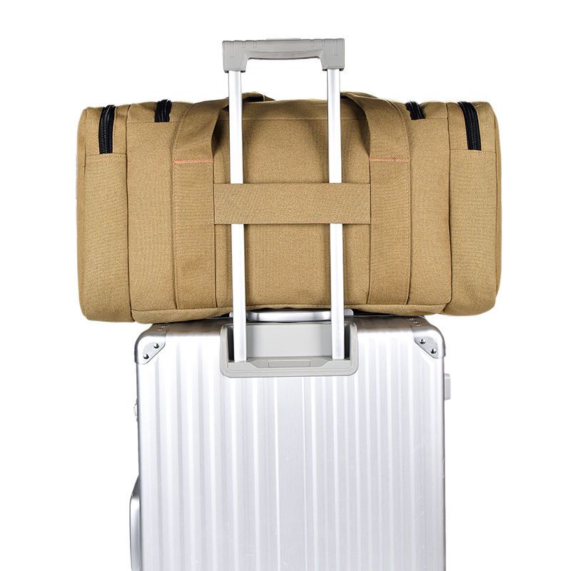 手提旅行包男士背包大容量户外行李包袋女复古帆布旅游包装衣服包