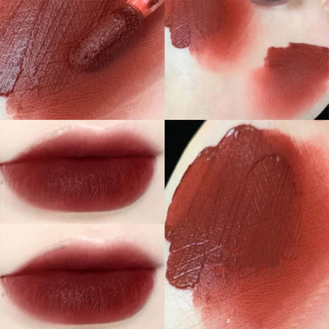 Thick chocolate! Net red chestnut mud soft mist velvet lip mud SS04 cool girl lip makeup Earth Tone Chestnut Brown Lip Glaze