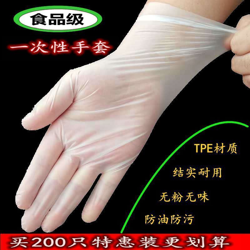 Food Grade Disposable TPE glove box catering protection thickening durable household waterproof hairdressing wholesale