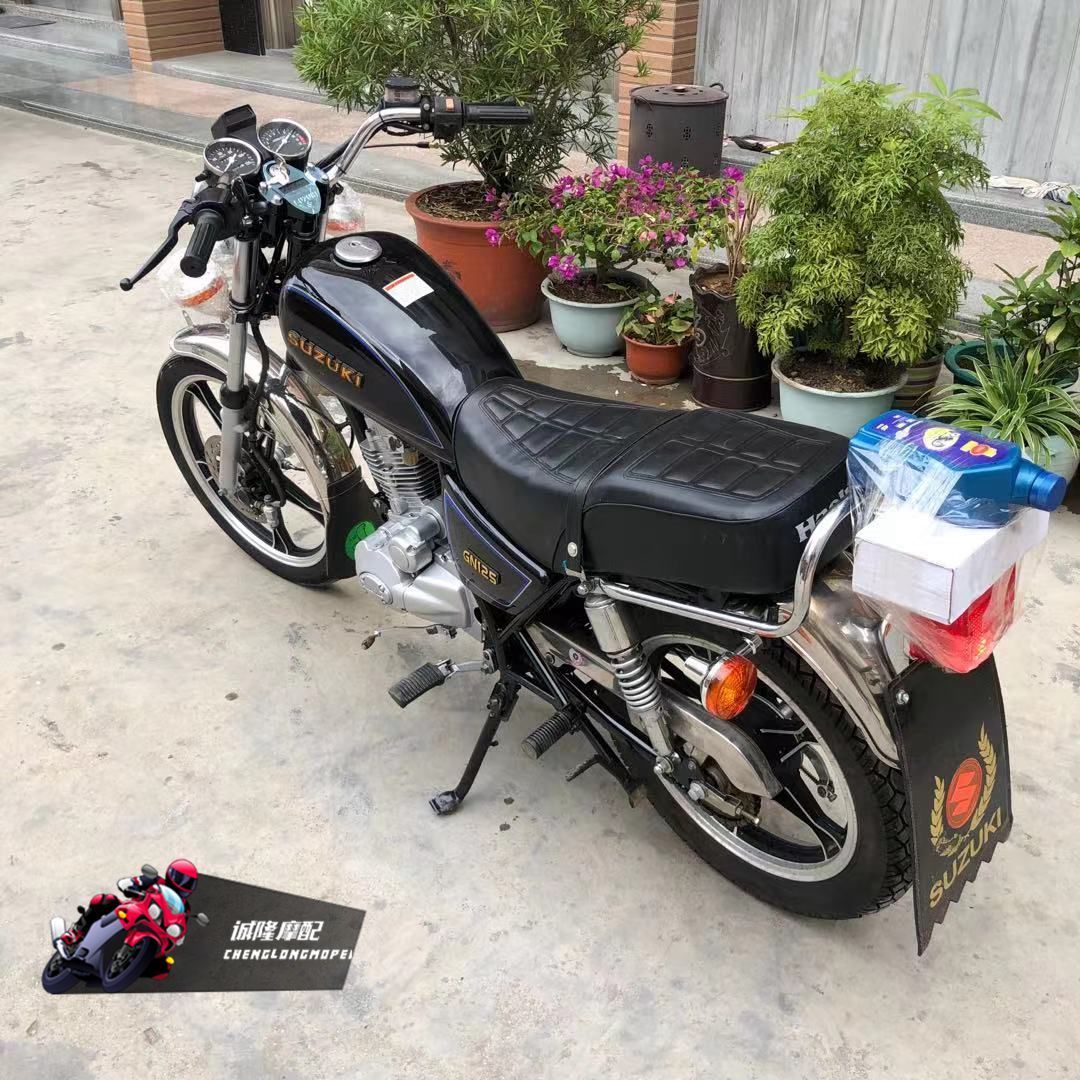 二手摩托车豪爵太子125cc男装跨骑式燃油街车复古机车摩托车整车 虎窝拼
