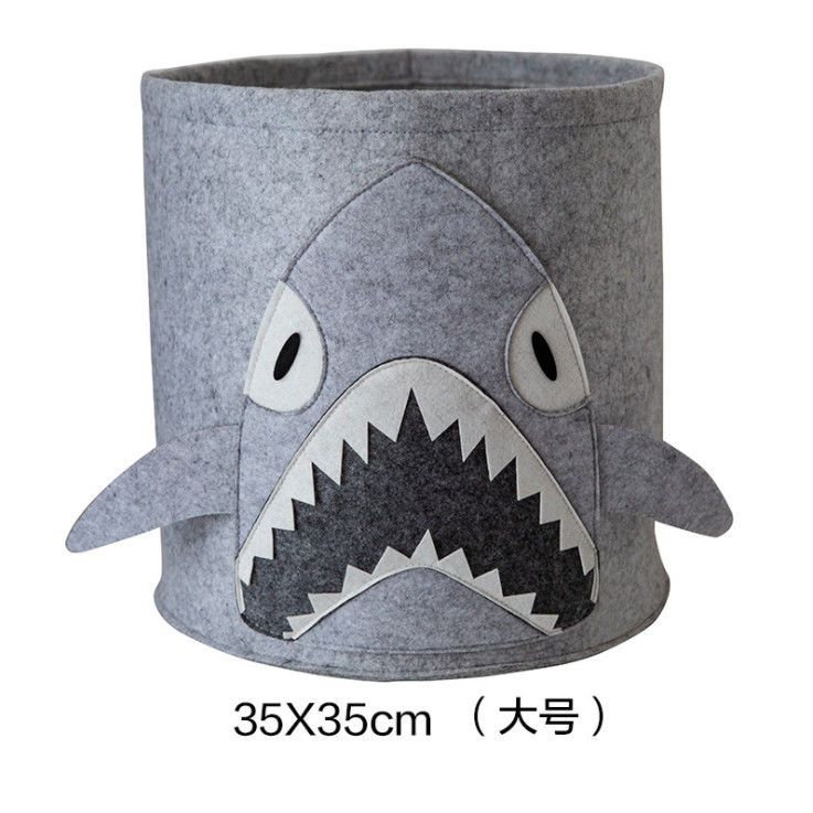 Shark-35 * 35pretend doll Of Transparent barrel Storage cylinder Velvet Toys transparent cylinder basket children Doll doll Storage bucket Finishing box