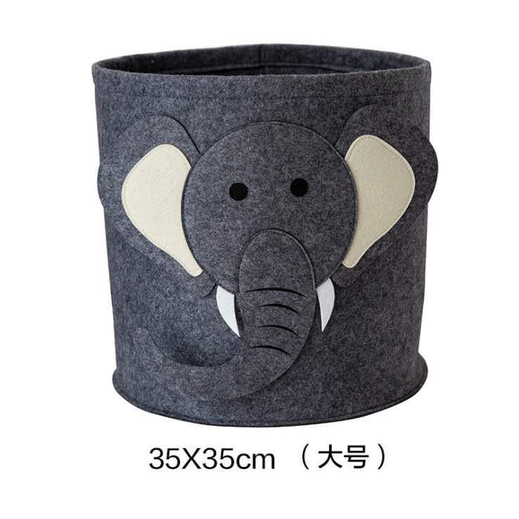 Elephant-35 * 35pretend doll Of Transparent barrel Storage cylinder Velvet Toys transparent cylinder basket children Doll doll Storage bucket Finishing box
