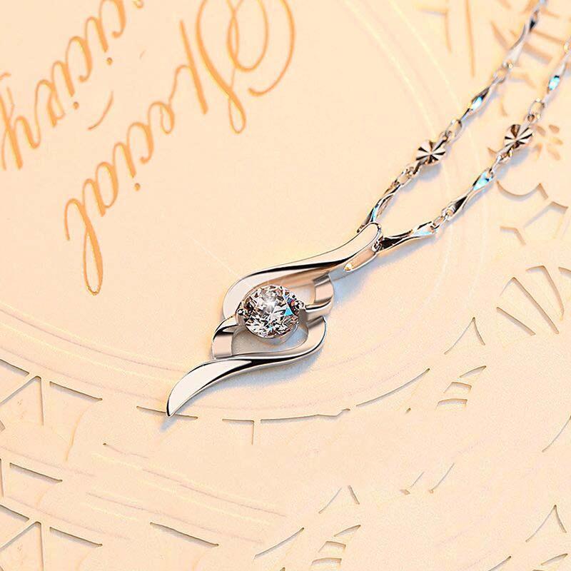 pt950铂金项链永恒之心铂金项链女款白金天然钻石吊坠圣诞节礼物