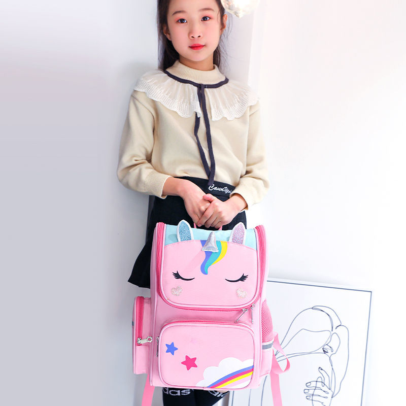 Elementary school schoolbag girls 1-3-6 grade children 6-12 years old girl princess lighten the burden girls Korean version backpack