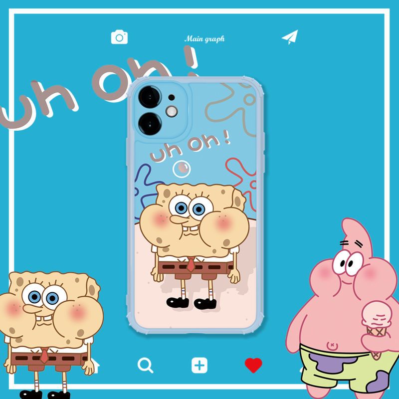 SpongeBob iPhone 11pro Max Apple XS / XR case iPhone 2 soft case 6S / 7 / 8plus