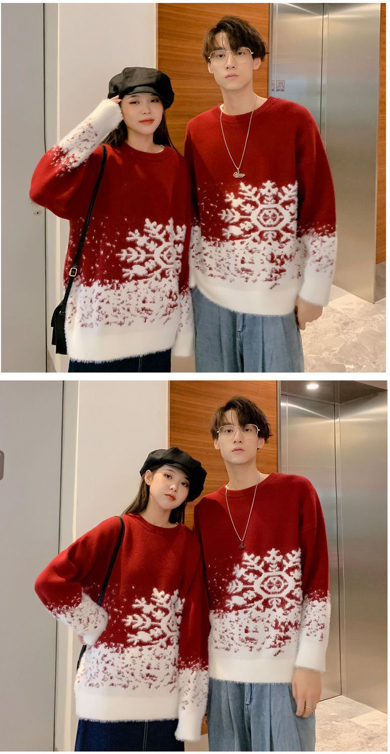 Men's Sweater Thickened Autumn Winter Pullover Loose Lazy Style_voghion.com