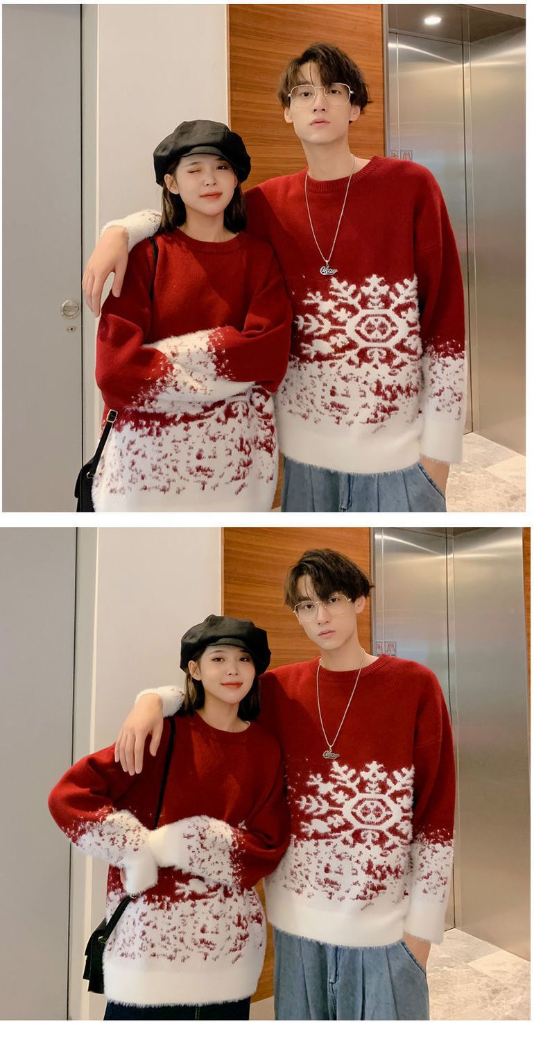 Men's Sweater Thickened Autumn Winter Pullover Loose Lazy Style_voghion.com