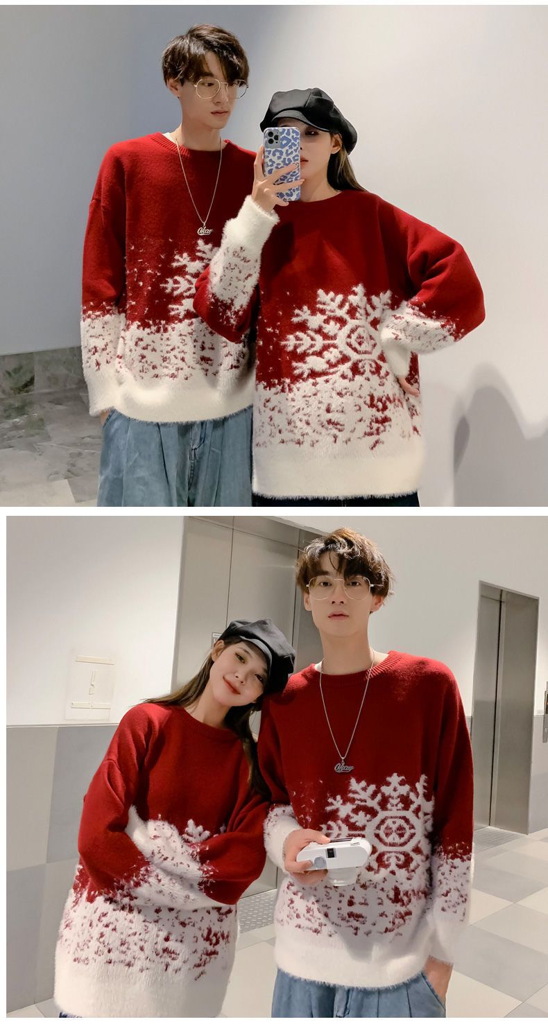 Men's Sweater Thickened Autumn Winter Pullover Loose Lazy Style_voghion.com