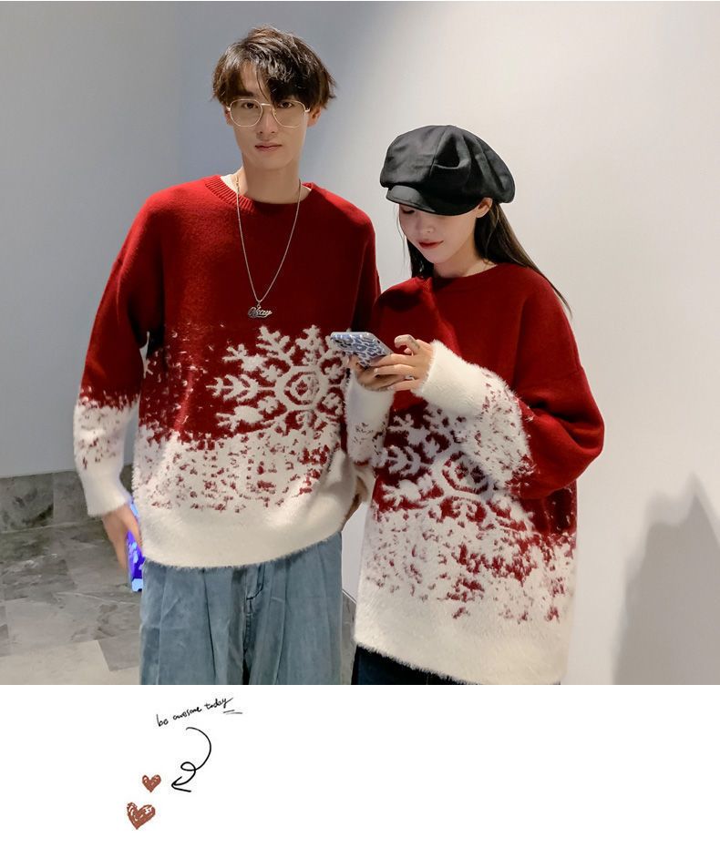 Men's Sweater Thickened Autumn Winter Pullover Loose Lazy Style_voghion.com