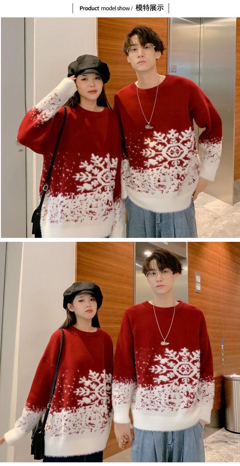 Men's Sweater Thickened Autumn Winter Pullover Loose Lazy Style_voghion.com