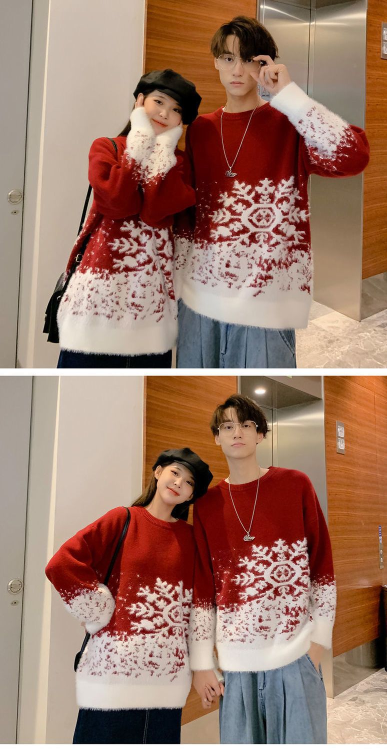 Men's Sweater Thickened Autumn Winter Pullover Loose Lazy Style_voghion.com