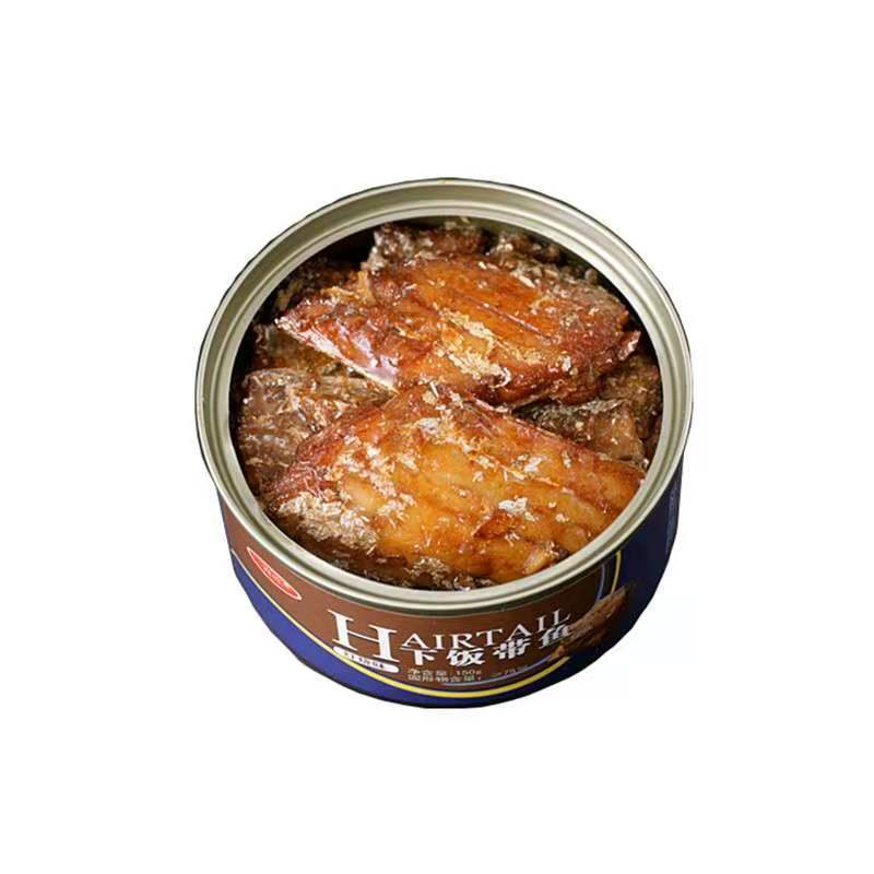 森库带鱼罐头中段渤海湾即食下饭菜红烧味香辣味鱼骨酥软老少皆宜