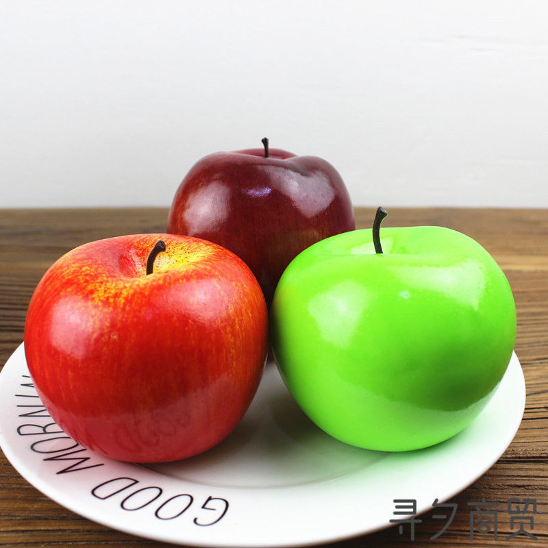 仿真水果模型假苹果红色绿青苹果蛇果道具摆件摆设家居陈列装饰品