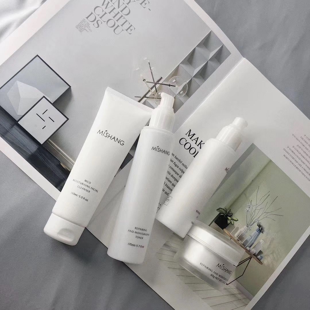 弥尚洗面奶水乳霜4件套朵色芦荟修复系列套装祛痘修护肌肤屏障女 拼团