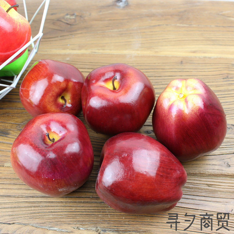 仿真水果模型假苹果红色绿青苹果蛇果道具摆件摆设家居陈列装饰品