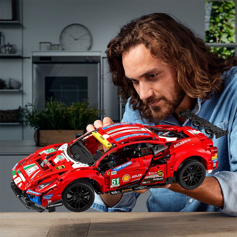 lego乐高42125法拉利ferrari488gte跑车机械组小颗粒积木玩具