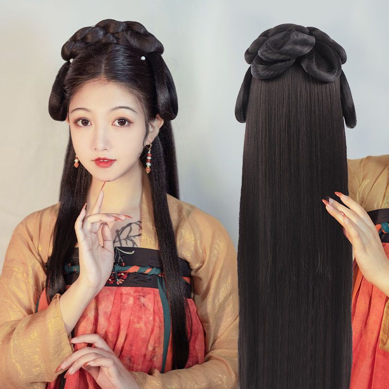 古装汉服假发包古风发髻发型女全头套一体式假发懒人发箍手残百搭
