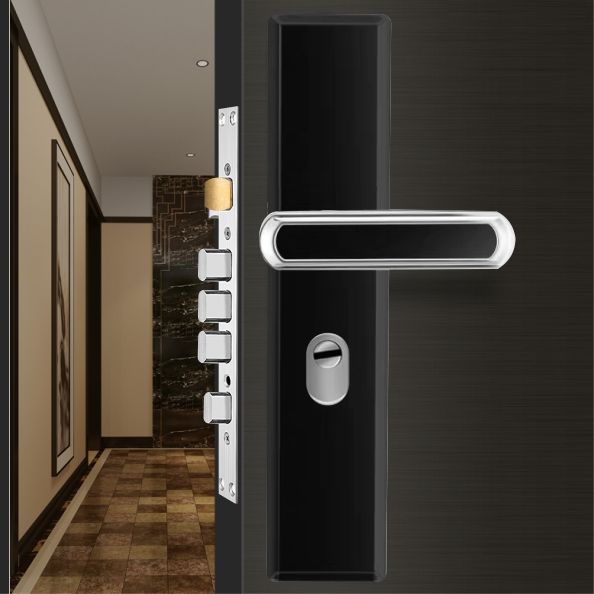 防盗锁不锈钢防盗门锁套装通用型家用锁大门锁体锁具把手c级锁心